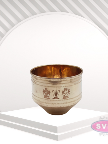 Copper Vattil Thiruman Sangu Chakram / 4 Inches Diameter