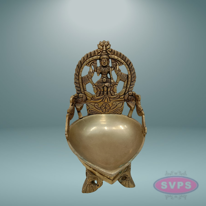 Brass Gajalakshmi Diya For Wealth