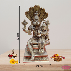 Brass Lakshmi Narasimha Swamy Idol For Temple /Home