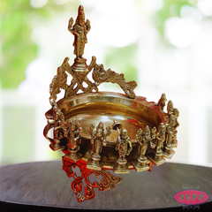 Antique Brass Dasavathara Urli With Tirupathi Balaji