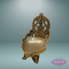 Brass Gajalakshmi Diya For Wealth