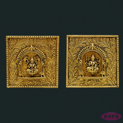 Antique Finish Brass Ashtalakshmi Wall Hanging Plaques – Set of 8