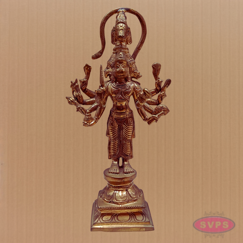 Panchaloha Panchamukha Hanuman Statue – Handcrafted Five-Faced Hanuman Idol”