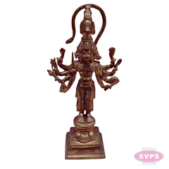 Panchaloha Panchamukha Hanuman Statue – Handcrafted Five-Faced Hanuman Idol”