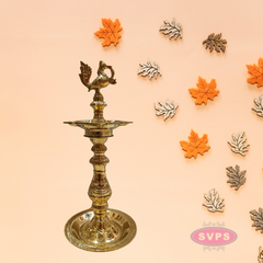 Traditional Brass AnnaPatchi Vilakku | Antique Finish Deepam for Pooja & Home Décor
