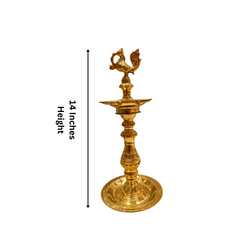 Traditional Brass AnnaPatchi Vilakku | Antique Finish Deepam for Pooja & Home Décor