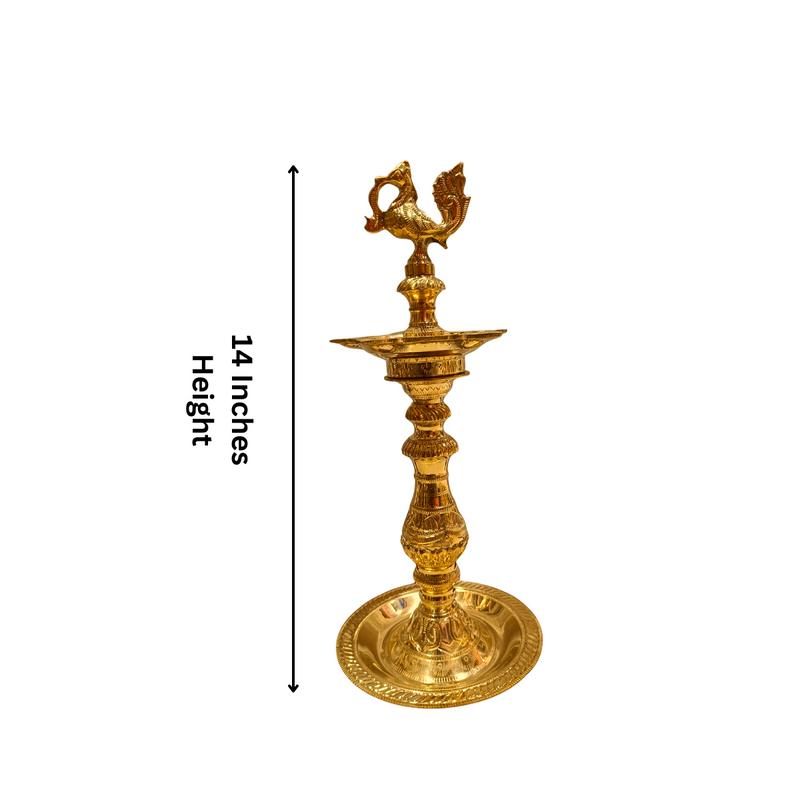 Traditional Brass AnnaPatchi Vilakku | Antique Finish Deepam for Pooja & Home Décor