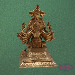Handcrafted Panchalogam Ashta Ganesha Statue – Eight-Armed Lord Ganesha Idol in Antique Finish