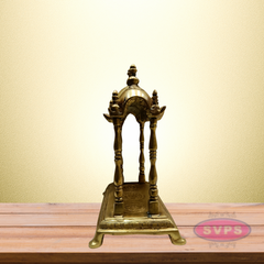 Brass 3 Domed Temple Mandir for Home