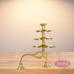 Brass 3 Steps Adukku Deepam / Layer Lamp  Diya Aarti For Pooja