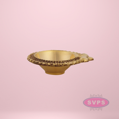 Brass Agal Lamp / Vilakku With Flower Design