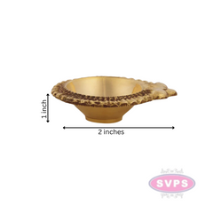Brass Agal Lamp / Vilakku With Flower Design
