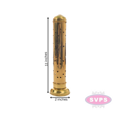 Brass Agarbatti Holder / Dhoop  Holder With Ash Collector / 11 Inches
