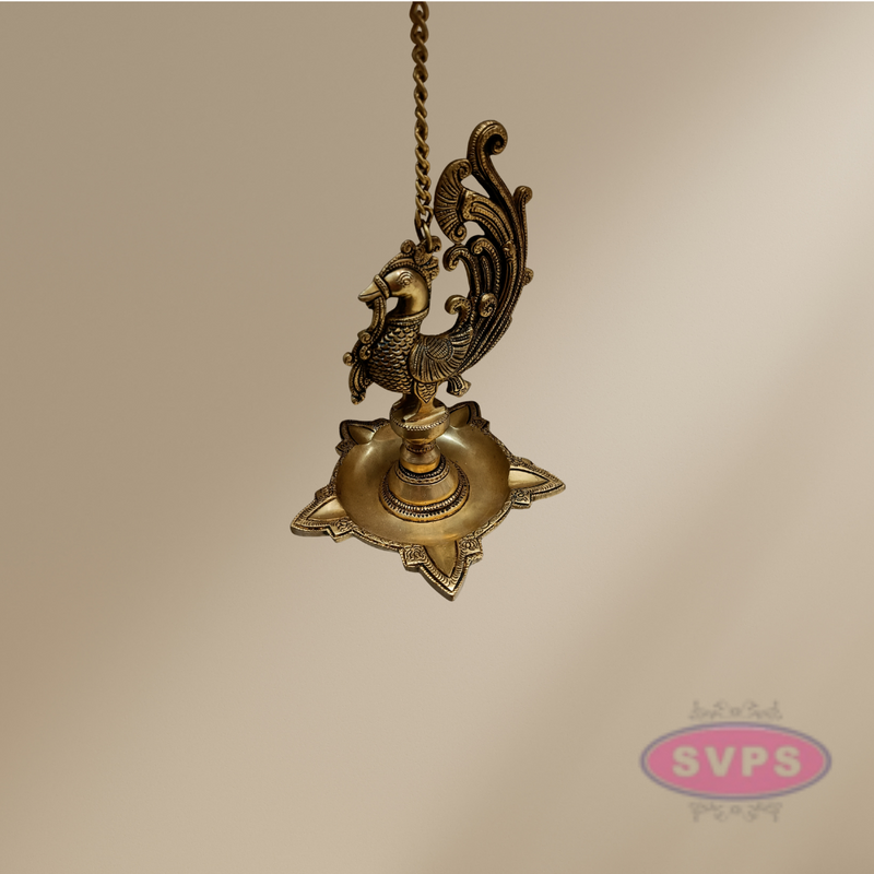 Brass Annam 5 Face Hanging Diya For Pooja