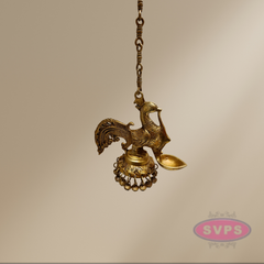 Brass Annam Single Face Lamp With Bells / Hanging Lamp