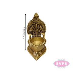 Brass Antique Finished Gajalaxmi Diya  / Gajalakshmi Deepam