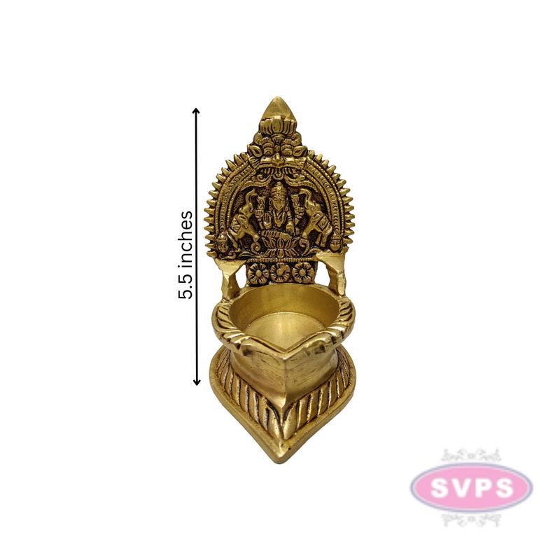 Brass Antique Finished Gajalaxmi Diya  / Gajalakshmi Deepam