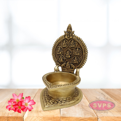 Brass Astalakshmi Vilakku / Diya / Deepam / 7 inches