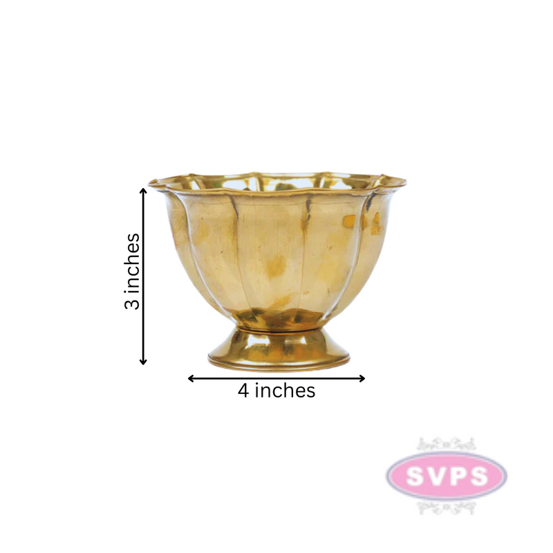Brass Chandhan / Kumkum / Turmeric / Sandal / Haldi Bowl