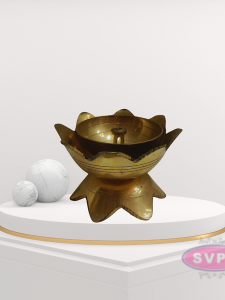 Brass Fancy Lotus Pooja Diya