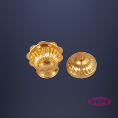 Brass Flower Design Kumkum Box