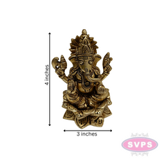 Brass Ganesha on Lotus / Showpiece