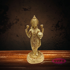 Brass Goddess Dhana Lakshmi Standing Statue