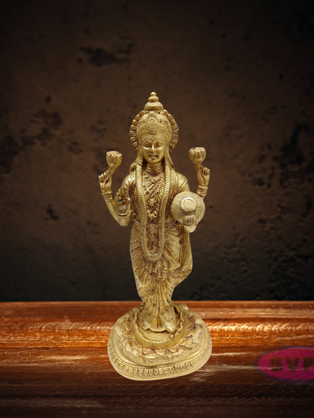 Brass Goddess Dhana Lakshmi Standing Statue