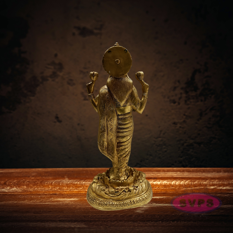 Brass Goddess Dhana Lakshmi Standing Statue