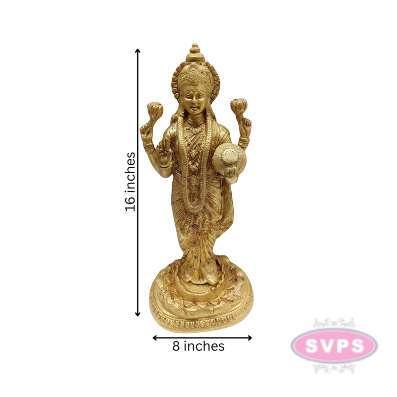 Brass Goddess Dhana Lakshmi Standing Statue