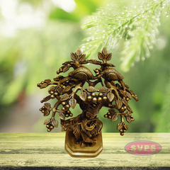 Brass Krishna With Cow Under Kadamba Tree