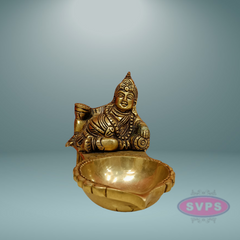 Brass Kubera Diya For Good Wealth And Auspiciousness