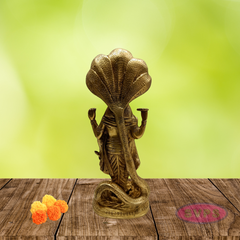 Brass Lord Maha Vishnu Standing On Adishesha