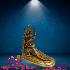 Brass Lord Murugan / Kartikeya Seated on Peacock Idol