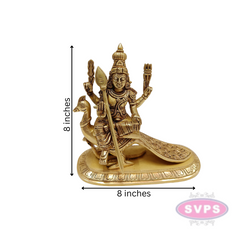 Brass Lord Murugan / Kartikeya Seated on Peacock Idol