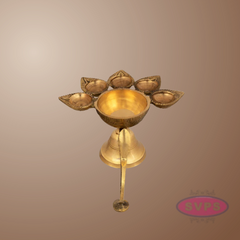 Brass Panch / Five Face Aarti For Pooja