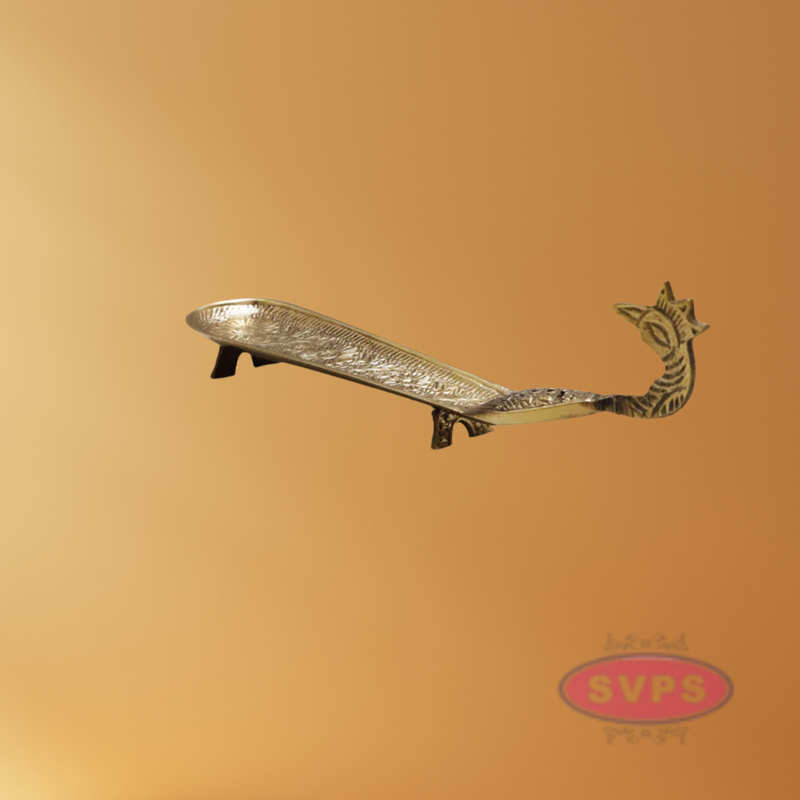 Brass Peacock Incense stick Holder With Stand