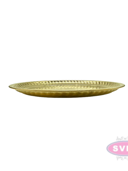 Brass Ring Design Pooja Plate / 12 Inches