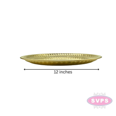 Brass Ring Design Pooja Plate / 12 Inches
