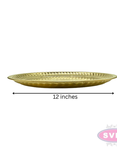 Brass Ring Design Pooja Plate / 12 Inches