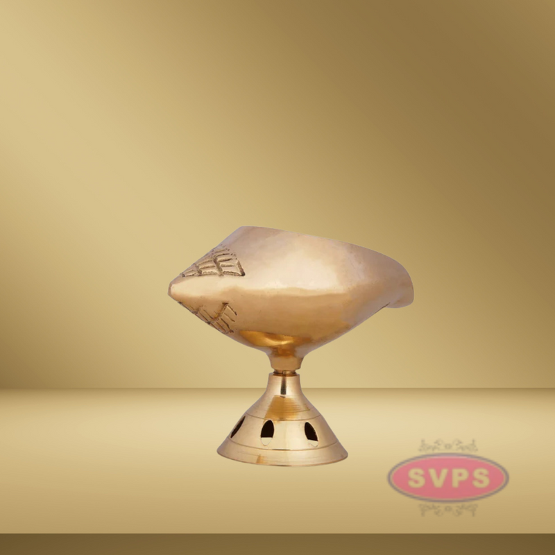 Brass Shankh / Sangu Deepam For Daily Pooja