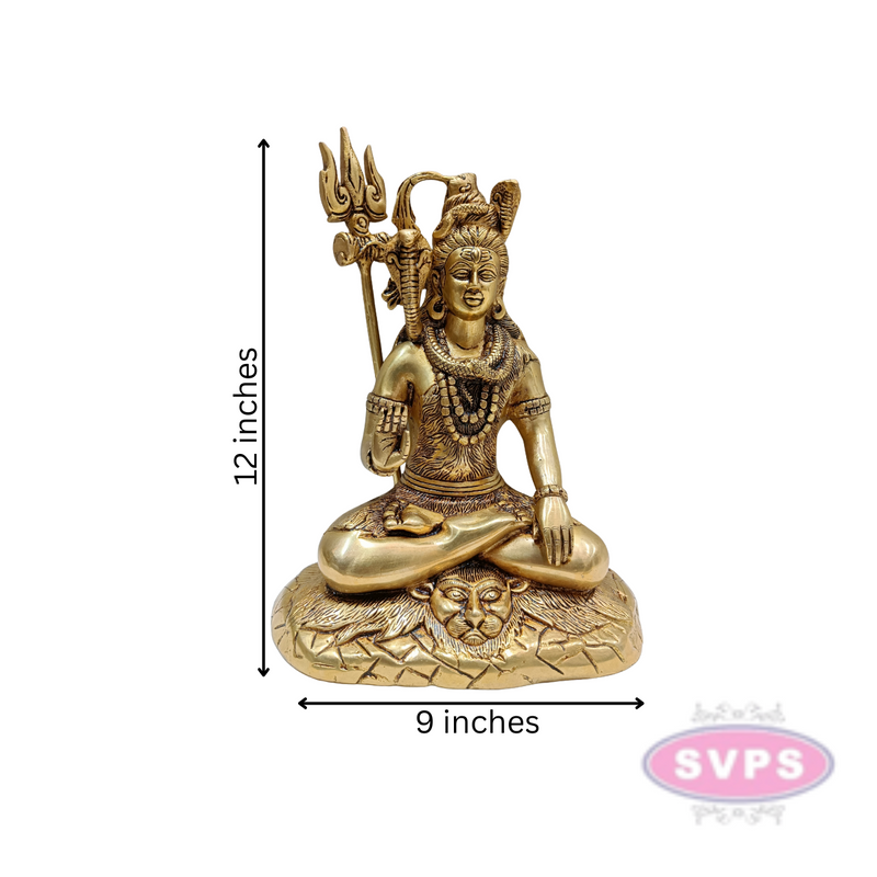 Brass Shiv Shankar In Meditating Pose