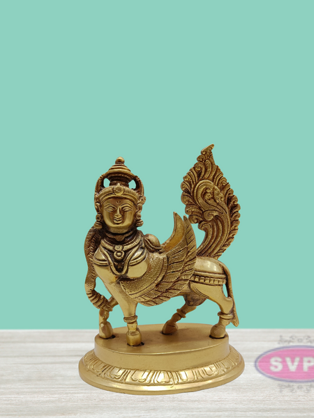 Brass Small Kamadhenu Cow Statue / 6 inches
