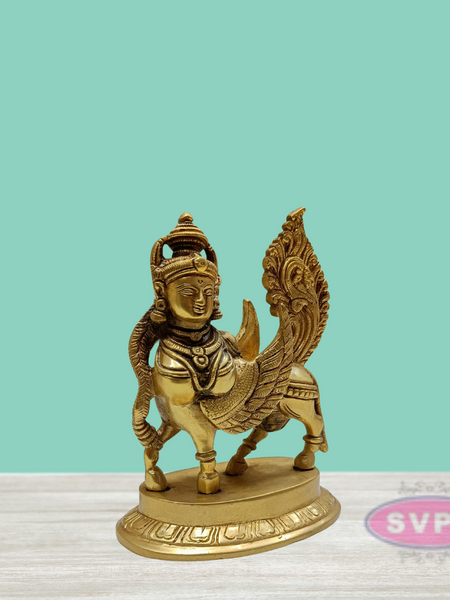 Brass Small Kamadhenu Cow Statue / 6 inches