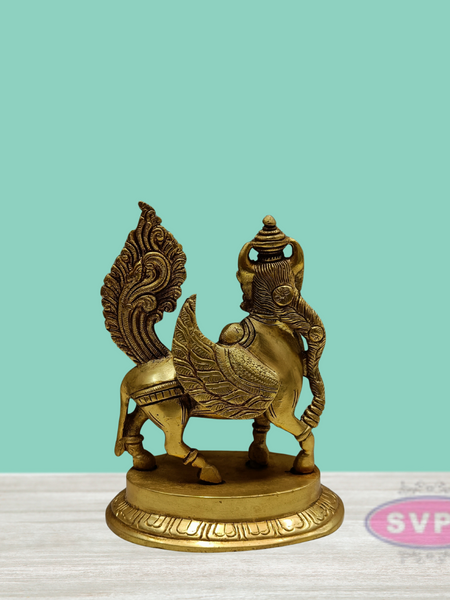 Brass Small Kamadhenu Cow Statue / 6 inches