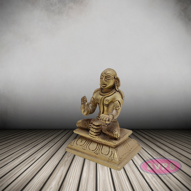Brass Swami Desikan Statue / 5 Inches