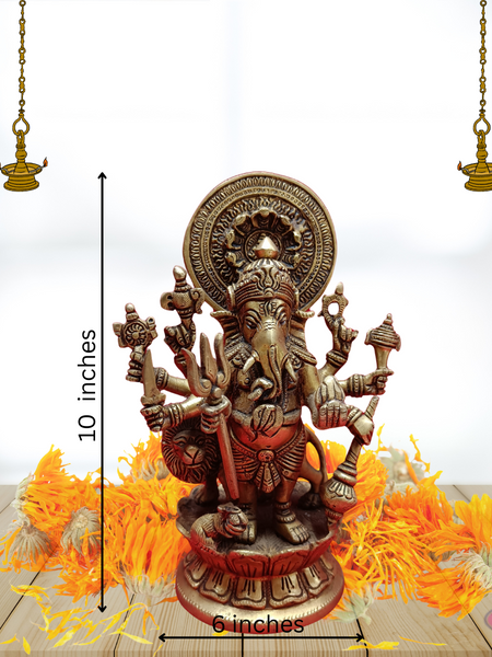 Brass Drishti Ganesha Statue