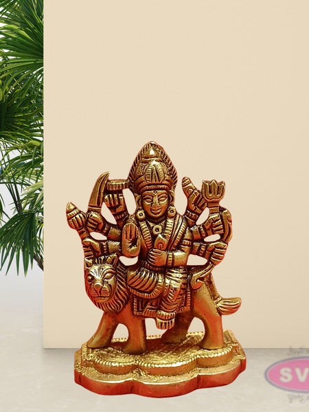 Brass Durga on Singa Vahana