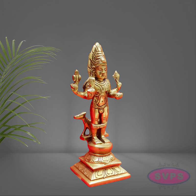 Brass Kala Bhairavar Statue