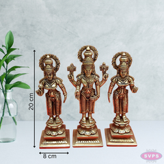 Brass Lord Tirupati Balaji With Bhudevi And Sridevi